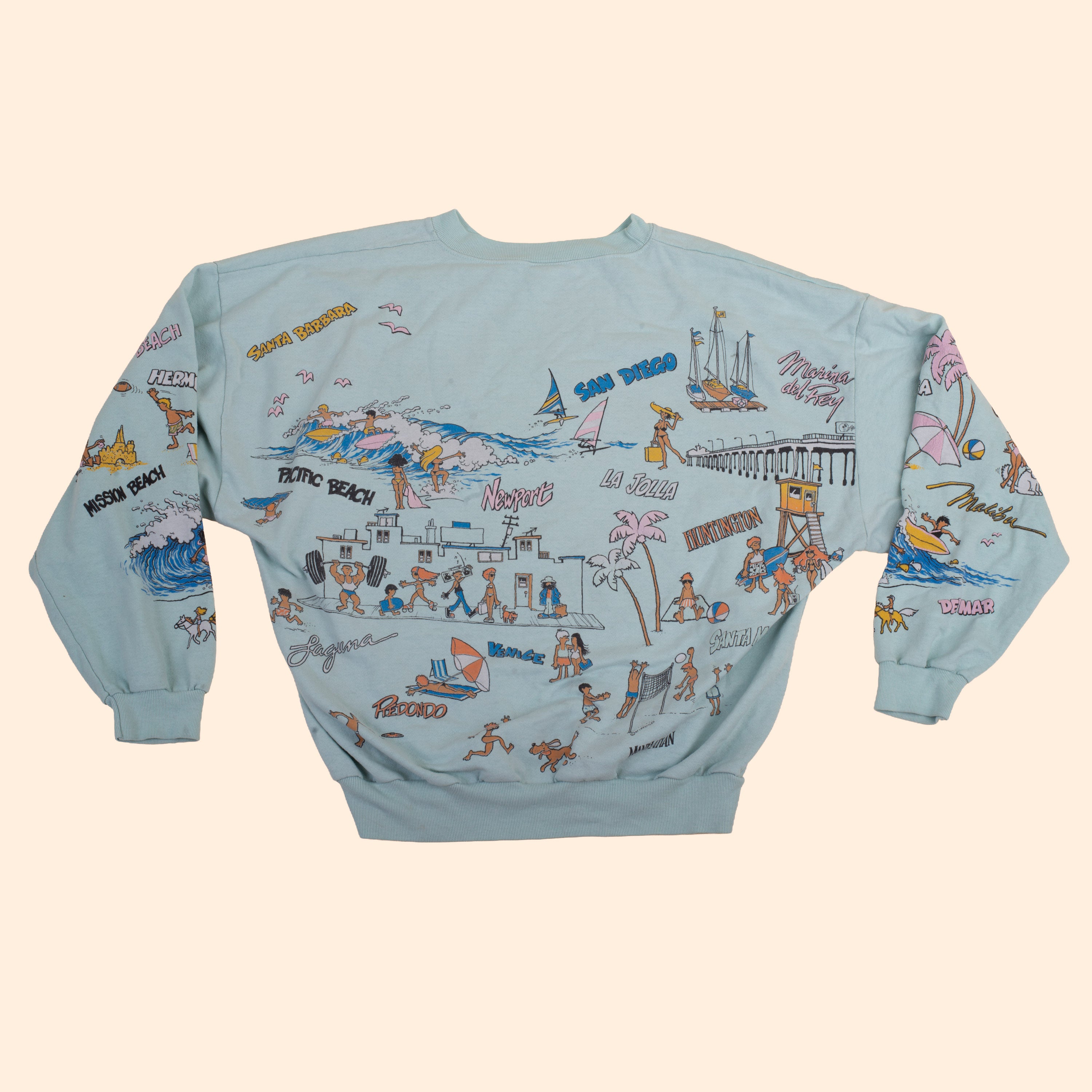 Vintage "California Beaches" Sweater