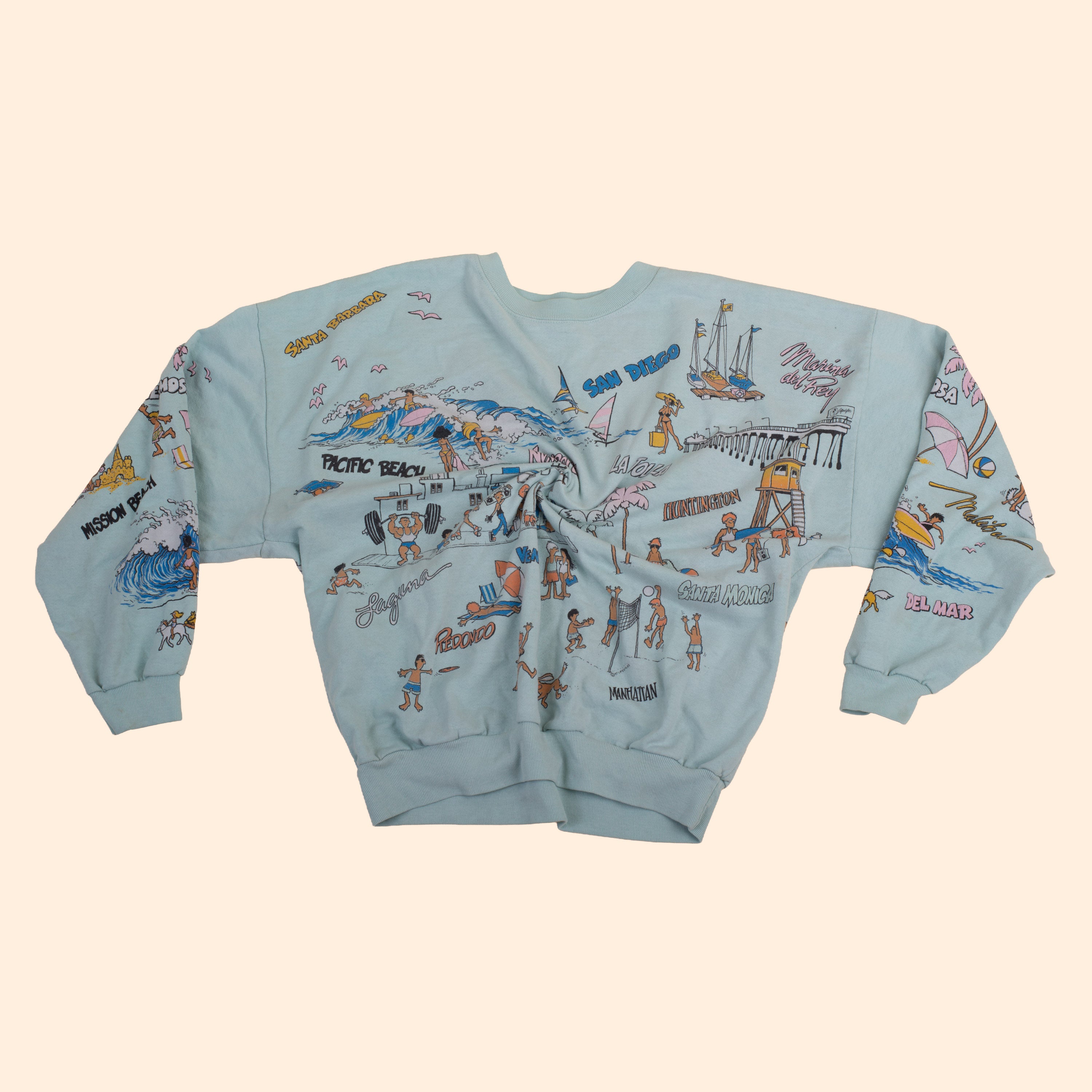 Vintage "California Beaches" Sweater