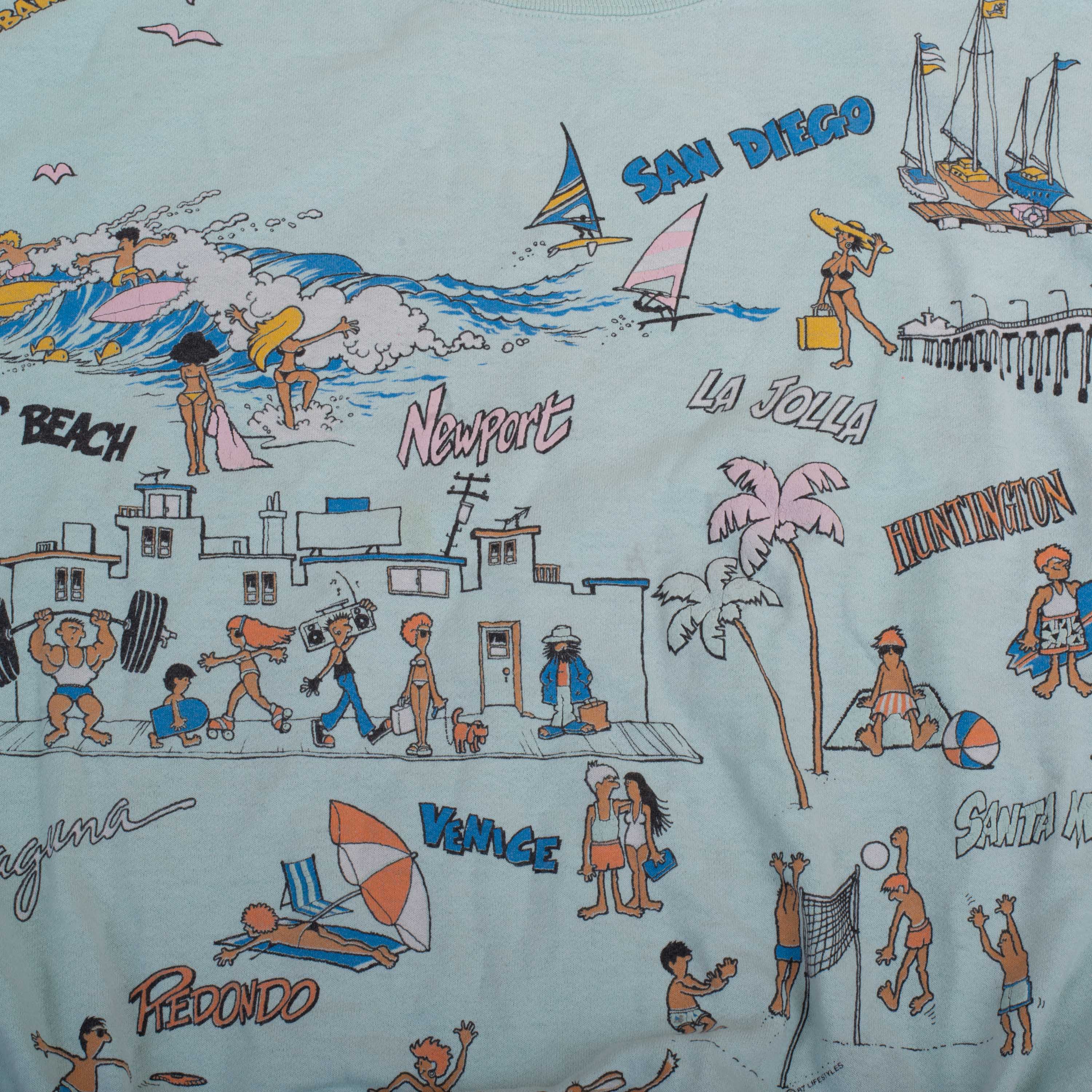 Vintage "California Beaches" Sweater