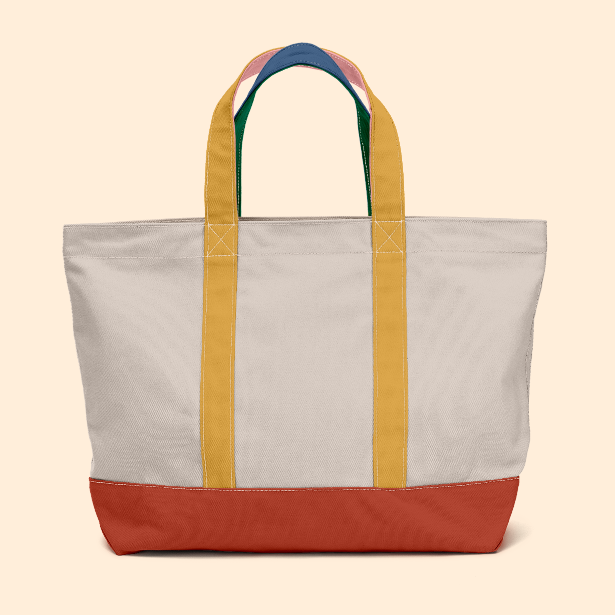 "Big Sur" Mixed-Up Zippered Tote