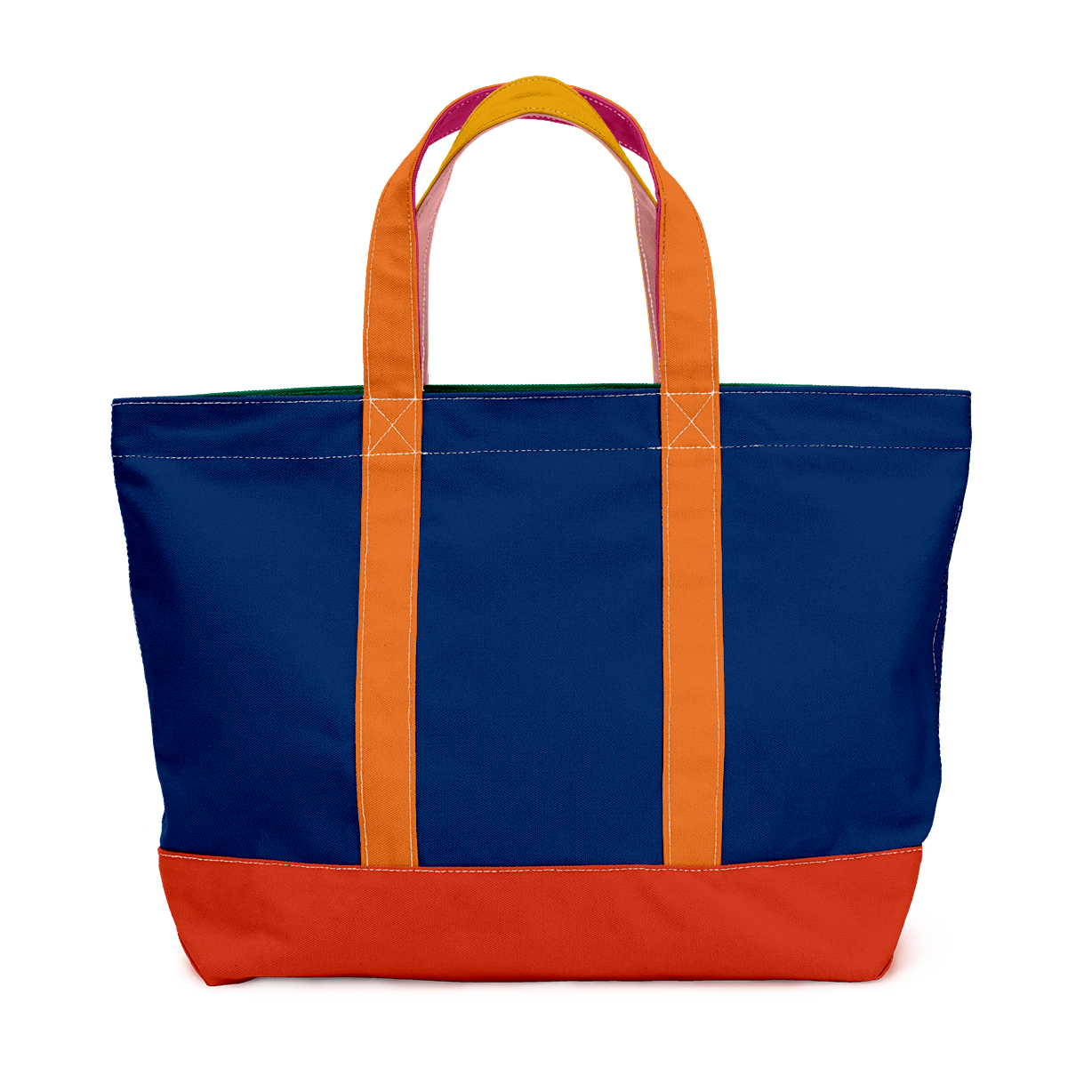 "Big Sur" Mixed-Up Zippered Tote