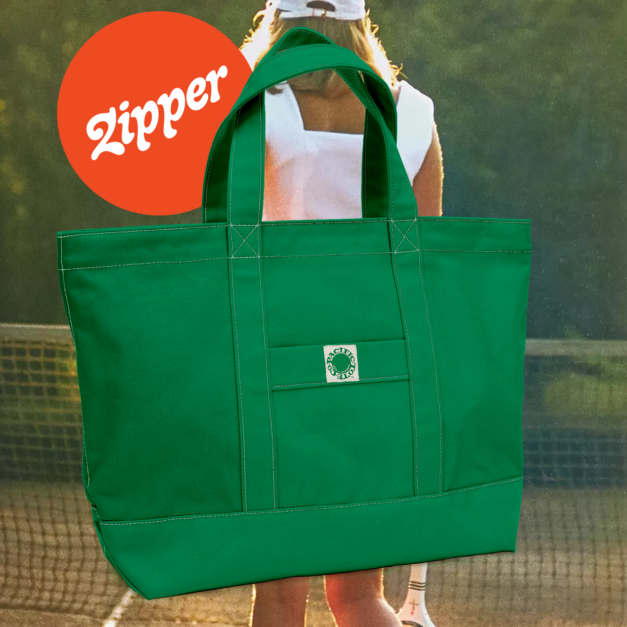 "Big Sur" Zippered Tote