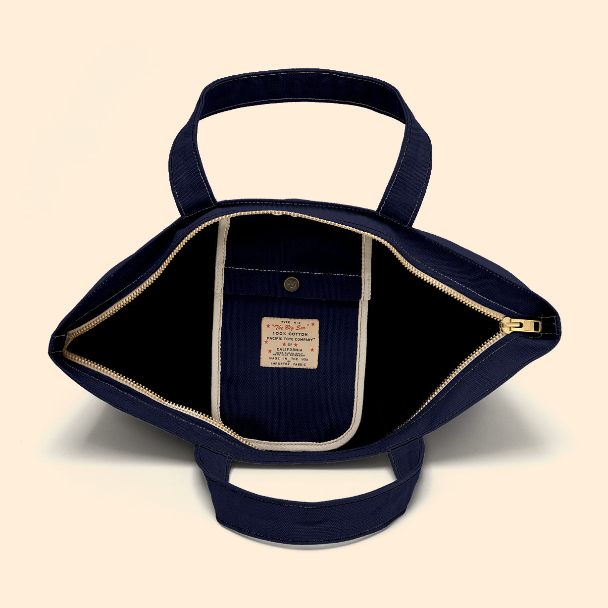 "Big Sur" Zippered Tote (BS190002Z)